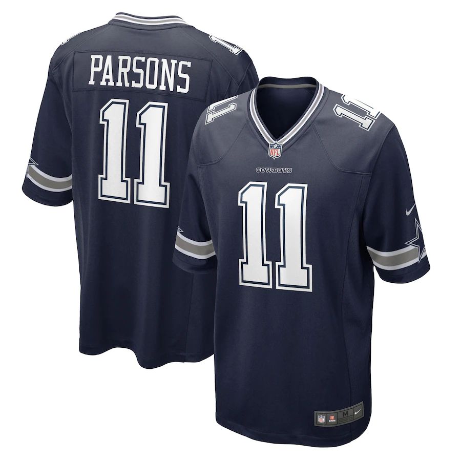 Men Dallas Cowboys 11 Micah Parsons Nike Navy Game Player NFL Jersey